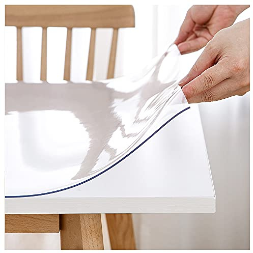 Simple Fix Tischdecke Transparent – Tischfolie Transparent – Durchsichtige PVC Tischschutz – 2mm – 90cm x 200cm