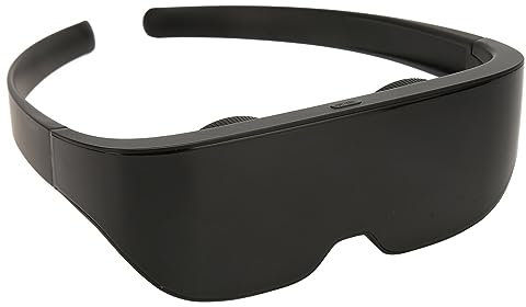 Smart Glass, 4K HD 3D-Anzeige AR-Brille, Audiobrille für Männer und Frauen mit Verstellbarem Nasenpolster, Integrierter Myopiekorrektur von 0 Bis 700 Grad, Unterstützt
