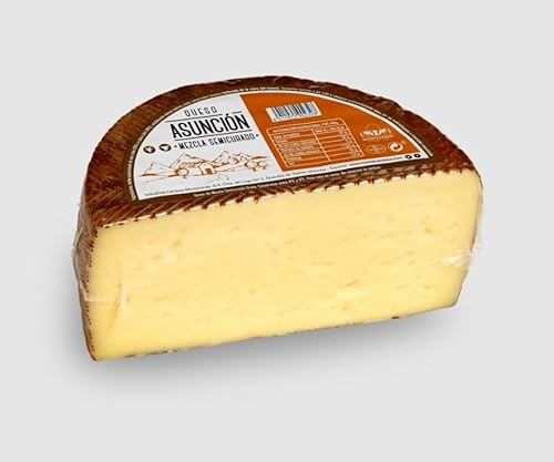 Queso Semicurado de Vaca y Cabra: Descubre la Elegancia Culinaria en Cada Tabla, Donde la Versatilidad y la Autenticidad se Unen para Crear una Experiencia Quesera Inigualable.(1/2 QUESO 1,4KG APROX)