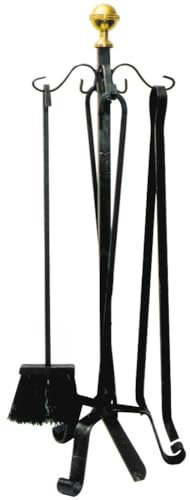 1PEZZO ATTREZZATURE PER CAMINETTI mod. LUSSO H. cm. 62