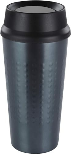 BOHORIA® Premium Edelstahl Kaffee-to-Go-Becher mit Gravur – personalisierte Geschenkidee – Thermo-Becher – Doppelwandig & Vakuumisoliert - 360 ml – Reise-Becher - New Edition (Blue)