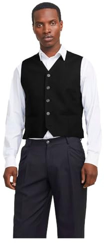 JACK & JONES JPRTHEO Gilet de costume pour homme Coupe droite, Noir, 52