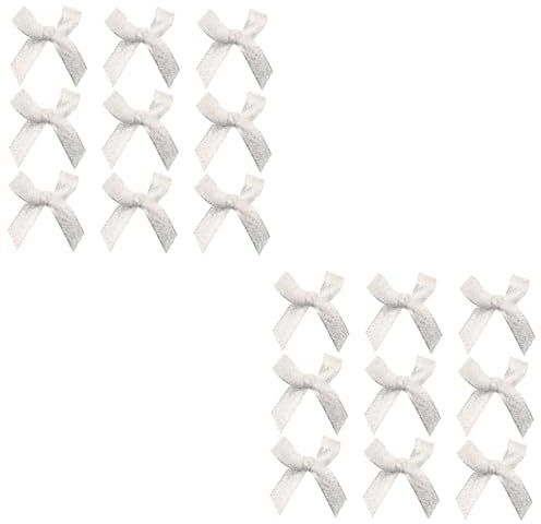 OUNONA 200stücke Silberne Handgefertigte Schleifen Für Schuhe Und Hüte Dekorative Bowknot Accessoires Für Partykostüme Und Festtagsdekoration
