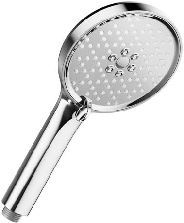 Cobbe Duschkopf Wassersparender, Hochdruck Handbrause mit 3 Strahlarten, Duschbrause Groß, Brausekopf mit Antikalk-Funktion, Chrom