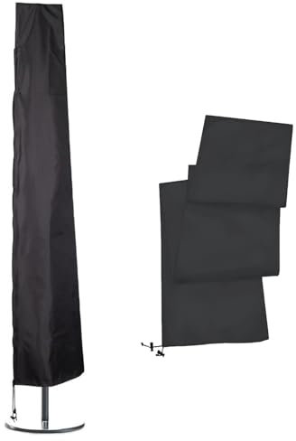 SIGANDG Copertura per Ombrellone Impermeabile, Ombrellone Copertura, Telo per Ombrellone da Giardino, Antivento, Anti-UV Copertura Ombrellone da Giardino con Cerniera - 190×30/50cm