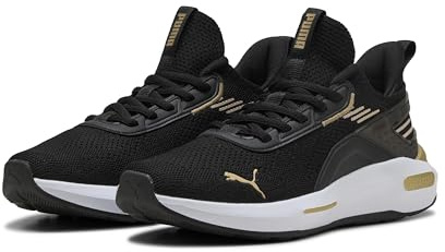 Puma Softride Enzo 5 Hype - Tenis Unisex para Correr, Puma Negro Puma Oro, 42 EU