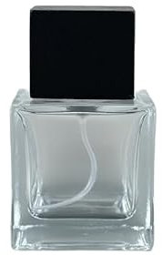 SQMSK 30/50/100 ml Botellas de Spray Decantador de Perfume Cuadrado Atomizador de Vidrio Botella de Spray de Perfume Botella de Perfume con Bomba para Viajes de Negocios Diarios