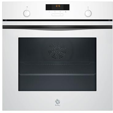 Balay - Horno multifunción, 60 cm, Aqualisis, Control Comfort, 10 recetas, Raíles extensibles, Cristal Blanco, 3HB5159B3
