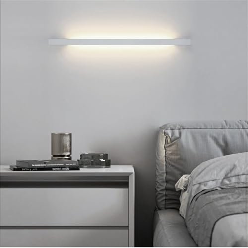 LED Innen Spiegelleuchte Kreative Lange Moderne Wandleuchte Acryl Eitelkeit Beleuchtung Leuchten Wandlampe 3000K/4500K/6000K Aluminium Wandlicht Lampen für Wohnzimmer (Weiß Neutrales Licht,100CM)