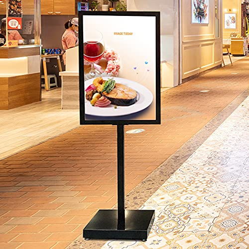 WEIGR A1 Presentationsställ reklamställ affischställ gångbanestativ kundstopp 65 x 90 cm T-stativ reklamlager järn svart