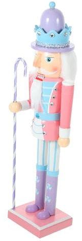 QUMIIRITY Decorazione Nutcracker Rosa Statuetta Scrivania Per Festival Per Regali e Addobbi Natalizi Casa e