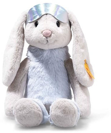 Steiff Hoppie Hase Skifahrer 31cm bunt, Plüschtier mit Schlappohren, Flauschiges Stofftier im Ski-Outfit zum Kuscheln und Spielen, Kuscheltier für Mädchen und Jungen, waschmaschinenfest