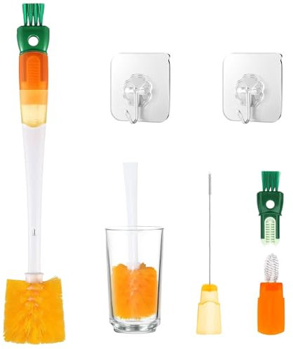 3PCS SET bottle brush, bottle cleaner brush, baby bottle brush, water bottle cleaning brush, 5in1 Water Bottle Brush,Five Cleaning Modes Bottle Brushes for bottle brushes for cleaning