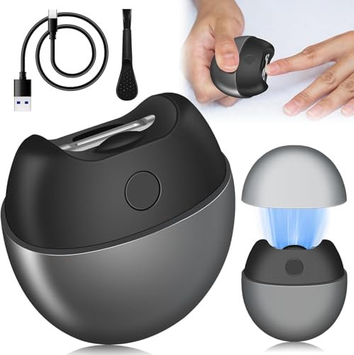 Elektrischer Nagelknipser, Baby-Nagelknipser mit Licht, 2-Gang-USB-wiederaufladbarer Trimmer mit magnetischer Abdeckung, Saf-e für Babys, Kinder, Senioren und Erwachsene