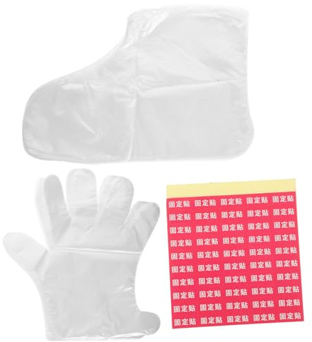 WRITWAA Maschere Esfolianti Portatili per Piedi Comode Maschere per Uso Domestico Guanti Idratanti Traspiranti Impermeabili