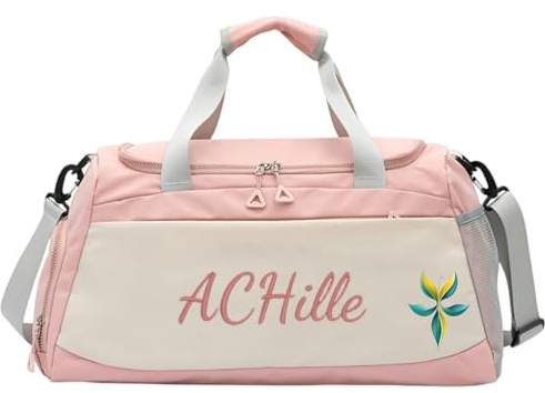 Personalisierte Damen Herren Sporttasche & Reisetasche mit Text und Logo,Wasserdicht Tasche für Trainingstasche, Gym, Travel, Schwimmen, Sauna, fußball,50 x 23x 27 cm