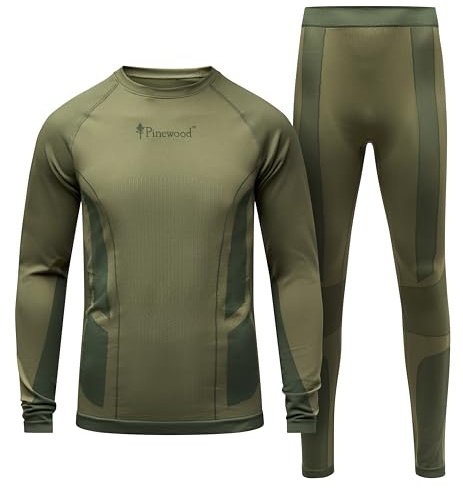 Pinewood Herren Seamless Funktionsunterwäsche Set - Hochelastisches Baselayer Set mit weichem 4-Wege-Stretch-Material und körpernaher Passform - Reguliert Körpertemperatur und Geruch
