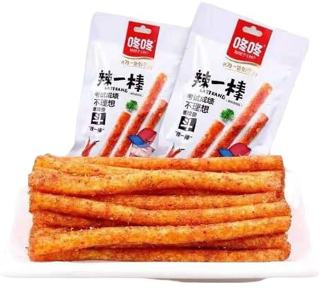 BaiLiSnacky Bastoncini Latiao Latiao Snack Piccanti E Piccanti 80g*2Pcs. – Snack Autentico Cinese | Vegetariano | Classici Cinesi Latio Snack (Bastoncini piccanti)