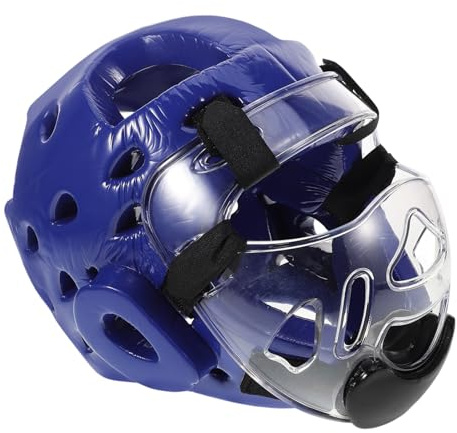 BESPORTBLE Casques de Sports de Combat avec Masque de Taekwondo pour Garçon et Filles avec Visière Ajustable Casque Taekwondo et Confortable en Mousse Légère pour Entraînement