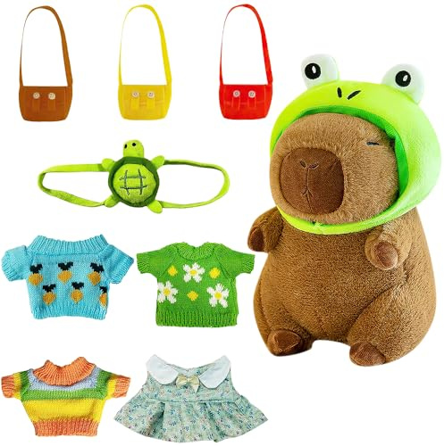 Dhqkqg Capybara plyschdjur, Capybara gosedjur, set, för pojkar och flickor