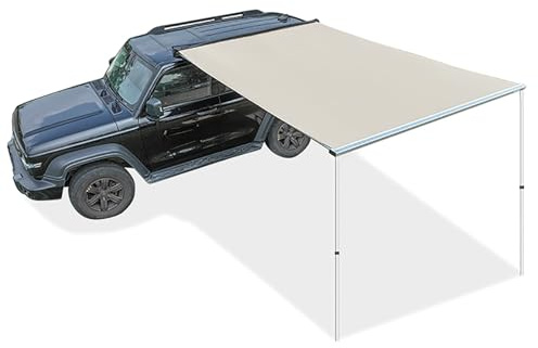 FVTVHEV Toldo Retráctil para Coche Toldo Furgoneta Camper Resistente al Agua y a los Rayos UV Altura Ajustable de 180 a 220 cm Instalación Sencilla y fácil de Transportar(200x300cm)