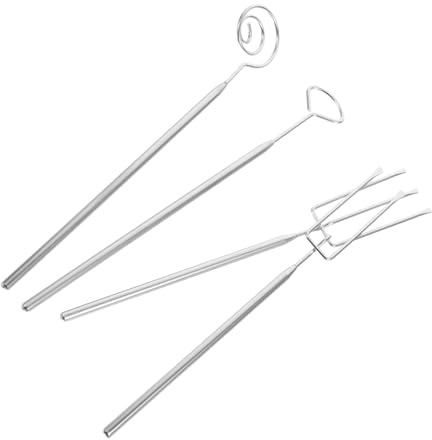 Healifty 4pièces Ustensiles Pour Chocolat Fourchette à Fondue Cuillère Accessoires De Cuisine Outils De Trempette Pour Camping Et Extérieur