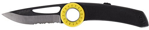 Petzl s92an trahho/Spatha Messer mit Karabiner Loch, schwarz/gelb