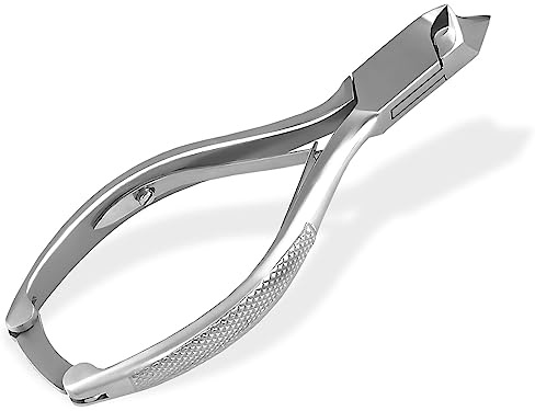 Premium Nagelzange oder Pediküre-Zange Kopfschneider 14 cm aus Edelstahl | Nagel-Zange mit kurzem scharfen 17 mm Schnitt Fußpflege Zange zum Schneiden der Finger- und Fußnägel