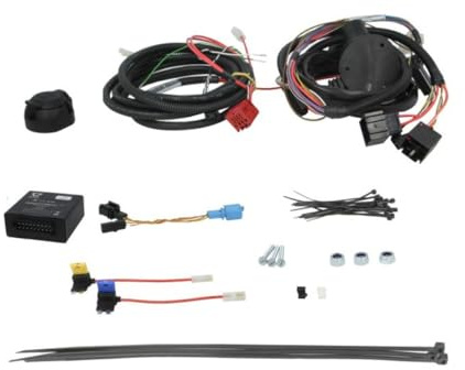 STEINHOF 748242 Elektrosatz Anhängerkupplung E-Satz Anhängevorrichtung Kompatibel mit SEAT Leon Schrägheck 5F1