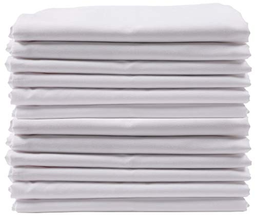 KAF Home Brushed Microfiber Pillow Cases Bulk Pack, Control Allergies and Ensure Sound Sleep, Set of 12, White