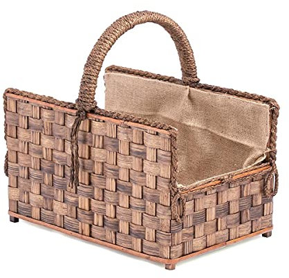 Orework - Panier à bois ouvert avec poignée 53 x 35 x 30 cm