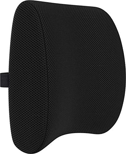 bonmedico Rückenkissen für Bürostuhl, Home Office, Auto - Ergonomisches Lendenkissen - Lordosenstütze aus Memory Foam - Wellness X-Small - Black