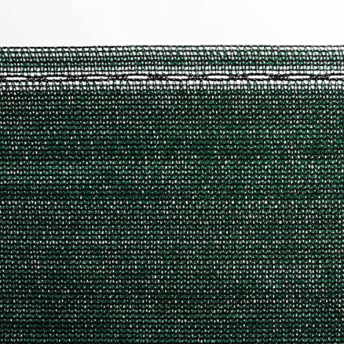 Floordirekt | Marius | Rouleau Brise Vue Occultant | 1 m x 10 m | Corde/Lien de Fixation Inclus | Tissu HDPE d'ombrage 150 g/m² | Protection solaire, Brise-Vue, Brise-Vent, Vert foncé