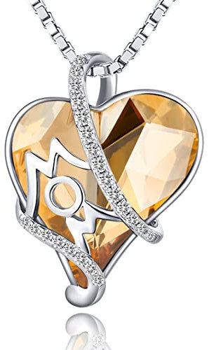 jiamiaoi Kette Herz Anhänger Herz Halskette Silber 925 Silberkette mit Anhänger Damen Herzkette Silber Diamant Weißgold Mutter Kette Geschenke für Mutter Liebhaber