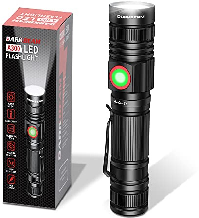DARKBEAM LED Flashlight Rechargeable USB 2000 High Lumens, Small and Bright Pocket Flashlights, Focus Adjustable Water Resistant Handheld Flash Light for Camping, Outdoor, Emergency