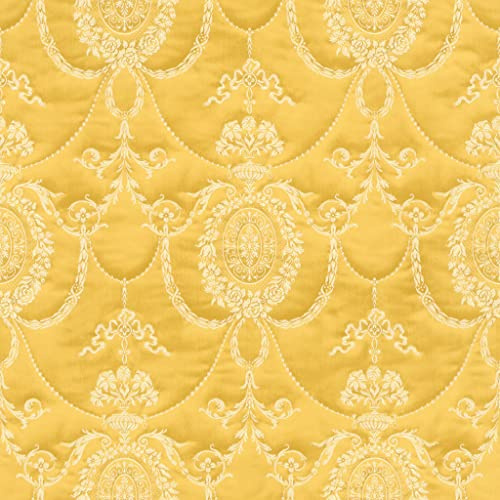 Rasch Trianon XIII 570847 Papier peint intissé Jaune et blanc 10,05 x 0,53 m