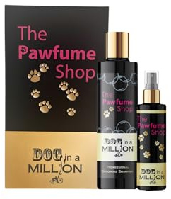 The Pawfume Shop - Dog In A Million, Gift Set - Premium Dog Perfume Spray 100ml & Shampoo 250ml - Fresh, Clean and healthy - Gentle on Skin - Suitable for all Breeds & Sizes