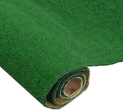 sourcing map Artificial Model Grass Mat 13.8x19.7(35cmx50cm) Dark Green