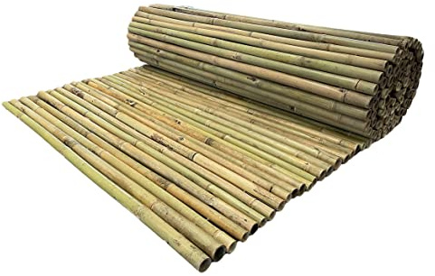 Arella in Canna di Bamboo Naturale River per Recinzioni e Coperture Privacy Ombreggiante in Rotoli (2x3 Metri)