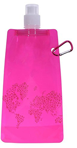 XIANXIAN Botella plegable portátil de botella de agua unisex para adultos, botellas de agua reutilizables, bolsa de agua portátil con mosquetón para senderismo, aventura, viajes