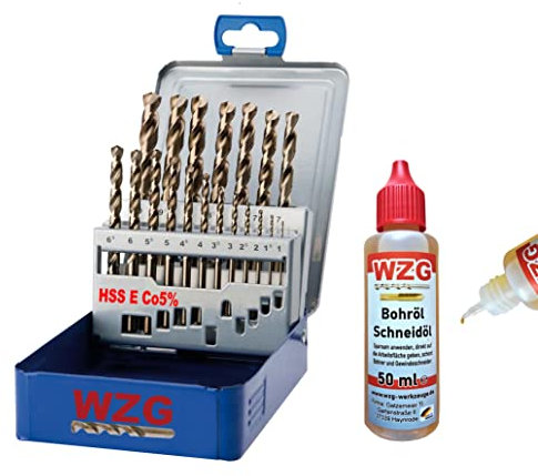 Bohrer Spiralbohrer Set Edelstahlbohrer Karosseriebohrer 19 HSS E Co5 V2A WZG Öl