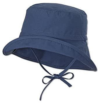 Sterntaler Baby Unisex Hut Baby Sonnenhut uni - Baby Hut, Kopfbedeckung Baby Sommer, Sommerhut Baby - aus Baumwolle - blau, 49