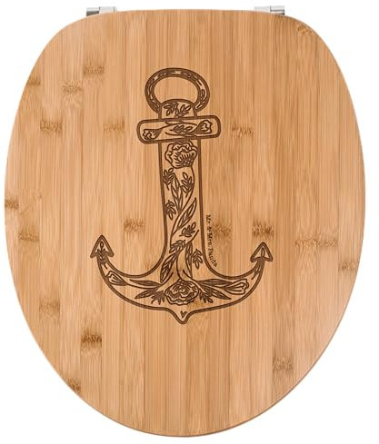 Mr. & Mrs. Panda WC Sitz Anker Blau - Geschenk, Toilette, Tiere, Klobrille, Tiermotive, Toilettendeckel, lustige Sprüche, Gute Laune, Klodeckel,