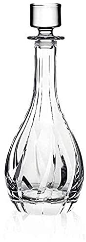 Decanter in vetro Decanter per whisky Decanter per vino Decanter per vino Decanter in cristallo semplice di alta qualità per uso domestico (900 ml)