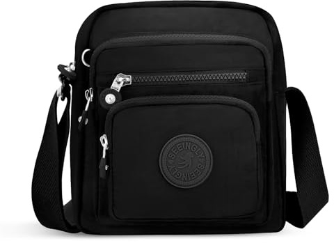 NEWIROVE Umhängetasche Damen Mittelgroß Nylon Wasserdicht Crossbody Bag Leichte Schultertasche Damen Handtaschen Mit Vielen Fächern Sportlich Umhängetasche Für Einkaufen, Reisen, Schule