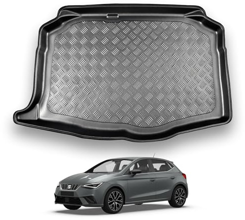 NOMAD Boot Liner Mat for Seat Ibiza 2017+ [Lower boot position] | Tailored PE Car Boot Protector Tray, Waterproof Raised Edge Trunk Mat, Easy Clean Cargo Floor Liner