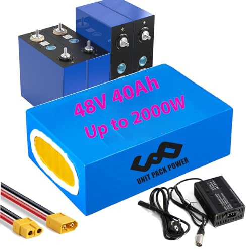 UNIT PACK POWER Batería de Litio 20ah / 40ah 36v / 48v / 52v / 60v / 72v Batería de Bicicleta eléctrica Scooter eléctrico/Motocicleta/Triciclo/Silla de Ruedas 0-3500w