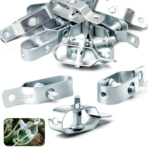 SWTYExt Tiranti per Filo Acciaio 12 Pezzi Tiranti per Filo Stendibiancheria Zincato Tendifilo per Recinzione 95mm Tenditore Filo Stendibiancheria per Giardino Foresta Telone Fissaggio Accessori