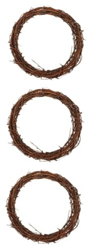 Yardwe 3stücke Runder Rattan Kranzrahmen Für DIY Dekoration Für Hochzeiten Weihnachten Und Einfach Zu Gestalten Und Anzubringen Vielseitig Einsetzbar Als Tür Oder Wanddekoration