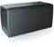Stolmet 290L Wood-Look Garden Storage Box | Outdoor Plastic Patio Tool Chest & Log Store | 116.6x47x59.5cm | Lockable, Wheeled, Weather-Resistant (Anthracite)